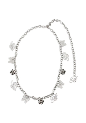 Blumarine crystal-embellished chain belt - Silver