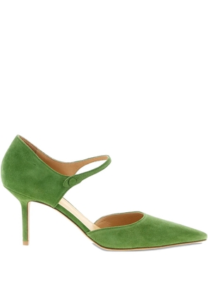 Francesco Russo 55mm pointed-toe heeled pumps - Green