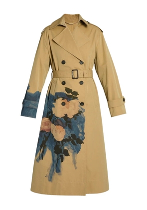 ERDEM floral-print belted trench coat - Neutrals