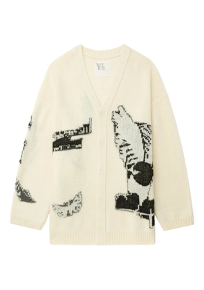 Y's graphic-motifs cardigan - Neutrals