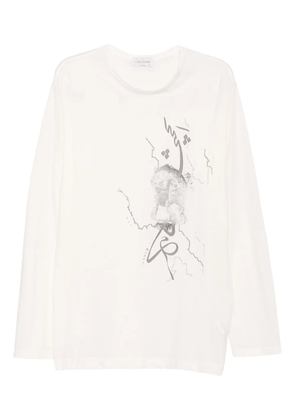 Yohji Yamamoto graphic-printed T-shirt - White