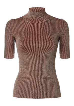 Missoni metallic-effect ribbed-knit top - Pink