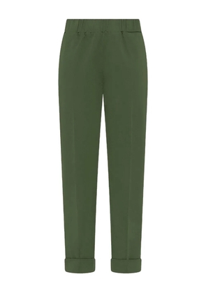 DEHA elastic-waist cuffed trousers - Green