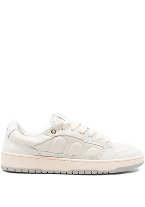 SANTHA padded leather sneakers - White