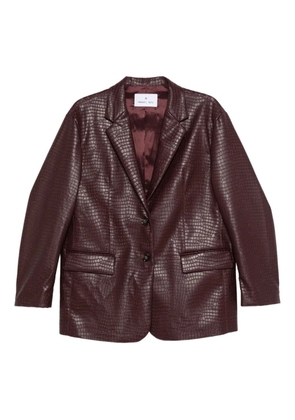 Manuel Ritz faux-leather blazer - Red