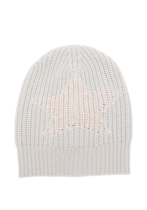 Lorena Antoniazzi logo-patch ribbed hat - Grey