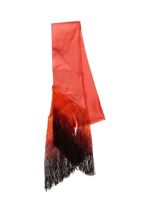 THE ANDAMANE Wynnetta fringed scarf - Red