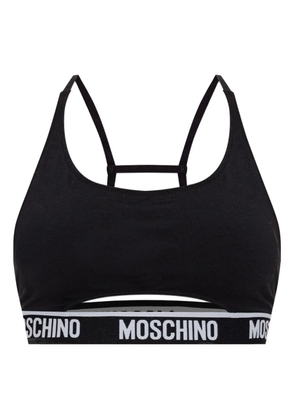 Moschino Z-logo cut-out crop top - Black