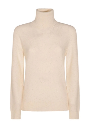 Fabiana Filippi roll-neck sequin-detail sweater - Neutrals