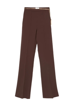 Elisabetta Franchi chain-embellished trousers - Brown