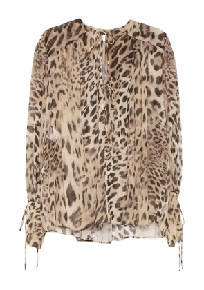THE ANDAMANE leopard-print blouse - Neutrals