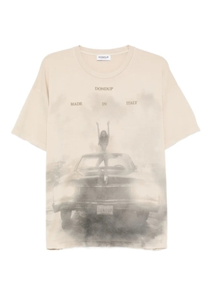 DONDUP graphic-print cotton T-shirt - Neutrals