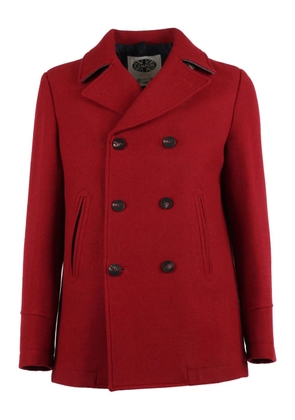 Camplin double-breasted wool coat - Red