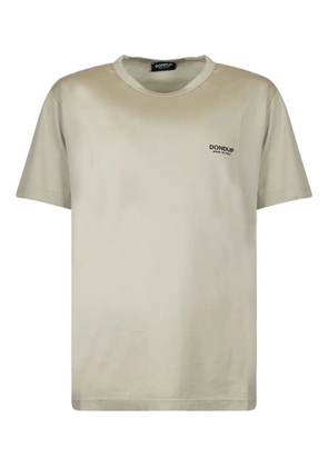 DONDUP logo-embroidery crew neck t-shirt - Neutrals