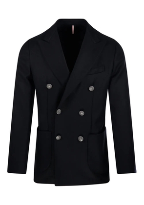 Santaniello peak-lapels double-breasted button jacket - Blue
