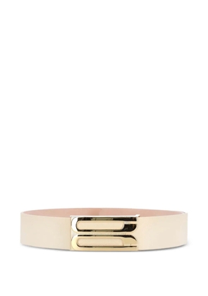 Victoria Beckham Jumbo Frame leather belt - White