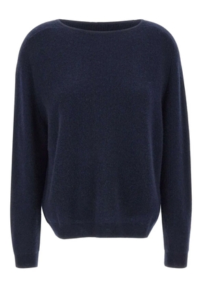 Hemisphere boat-neck cashmere sweater - Blue