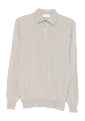Lardini long-sleeve polo shirt - Neutrals