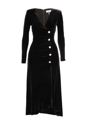NISSA crystal-embellished velvet midi dress - Black