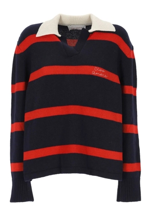 Giada Benincasa striped polo-neck sweater - BLUE NAVY