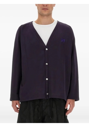 Needles butterfly-embroidered cardigan - Purple