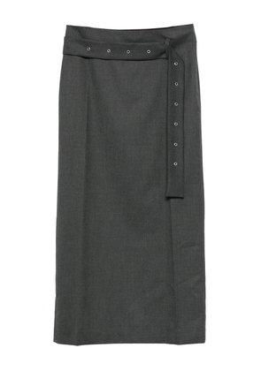 Low Classic eyelet-detail skirt - Grey