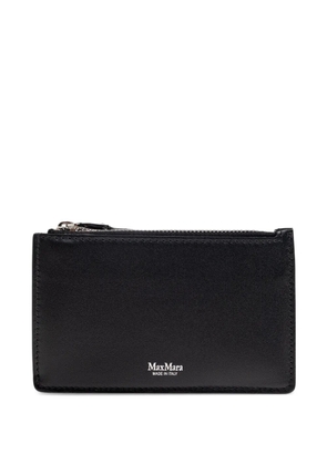 Max Mara leather zip pouch - Black