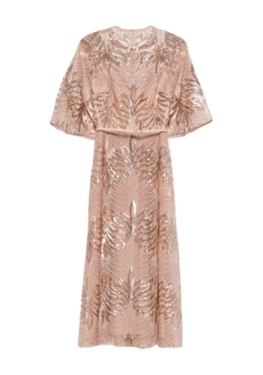 Elie Saab sequin-embellished midi dress - Pink