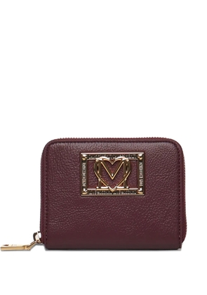 Love Moschino logo-plaque zip-around wallet - Red