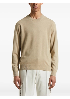 Peserico round-neck virgin-wool sweater - Neutrals