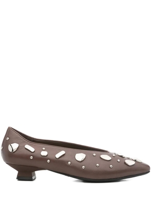 Marc Ellis embellished pointed heeled pumps - Blue