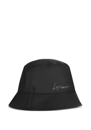 LAMUNT logo-print bucket hat - Black