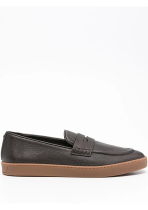 Canali penny leather loafers - Brown