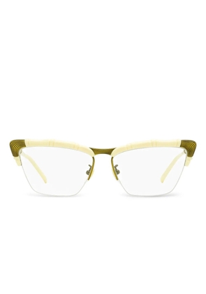 Gucci Eyewear bamboo-detail cat-eye glasses - Gold