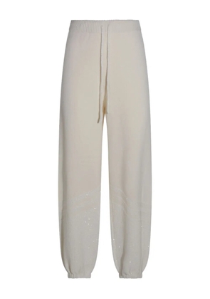 Fabiana Filippi sequin-embellished drawstring trousers - Neutrals