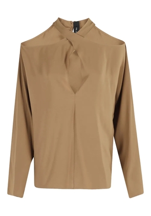 Federica Tosi keyhole-neckline blouse - Brown
