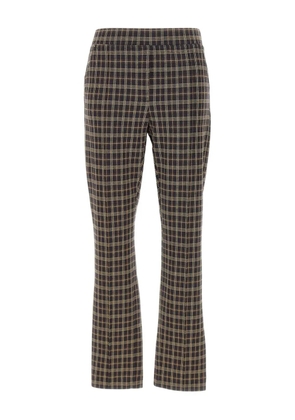 ELENA MIRO` checked trousers - Brown
