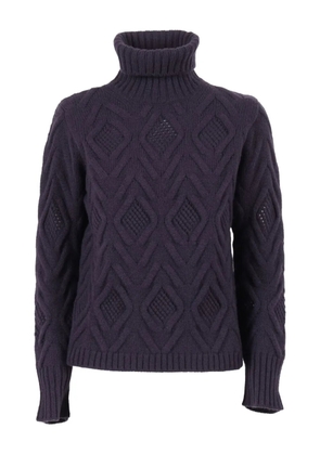 Kangra turtleneck diamond-pattern sweater - Blue