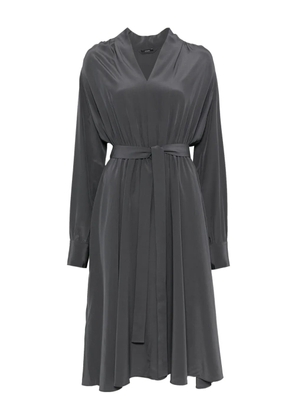 JOSEPH belted silk dress - Grey