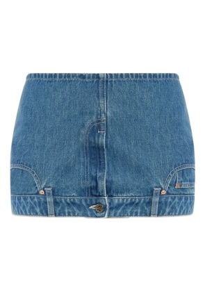 VETEMENTS upside-down denim mini skirt - Blue