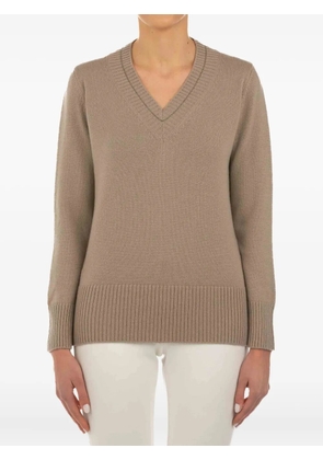 Le Tricot Perugia V-neck wool sweater - Brown