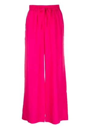 P.A.R.O.S.H. wide leg silk drawstring trousers - Pink