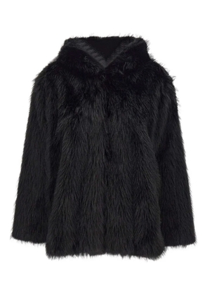kaos faux fur coat - Black