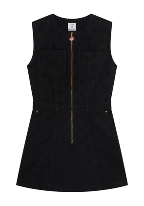 Casablanca zip-pocket mini dress - Black