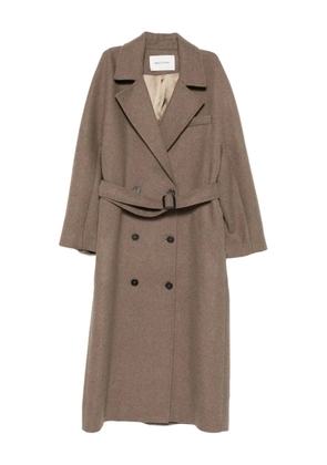 MARK KENLY DOMINO TAN belted double-breasted coat - Brown