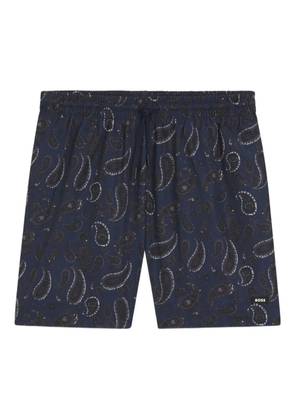BOSS paisley-print swim shorts - Blue