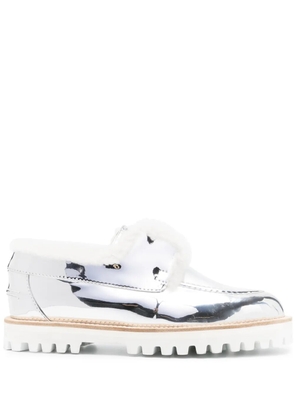 Le Silla Yacht metallic-finish loafers - Purple
