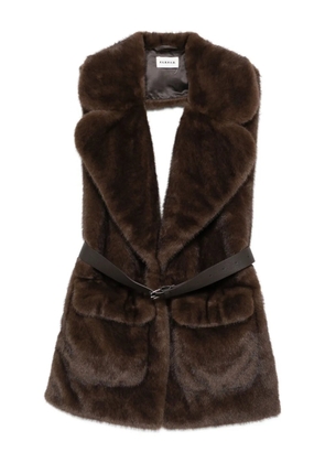 P.A.R.O.S.H. belted gilet - Brown