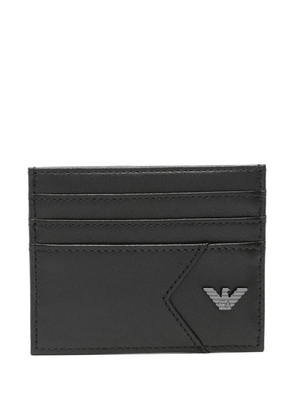 Emporio Armani eagle-plaque cardholder - Black