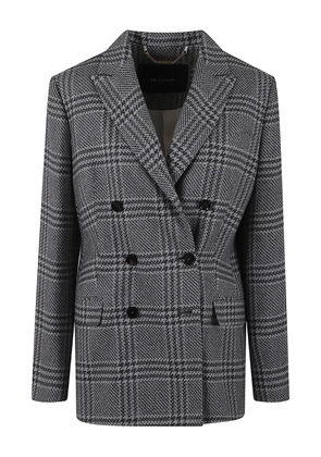 Kiton plaid double-breasted blazer - Grey
